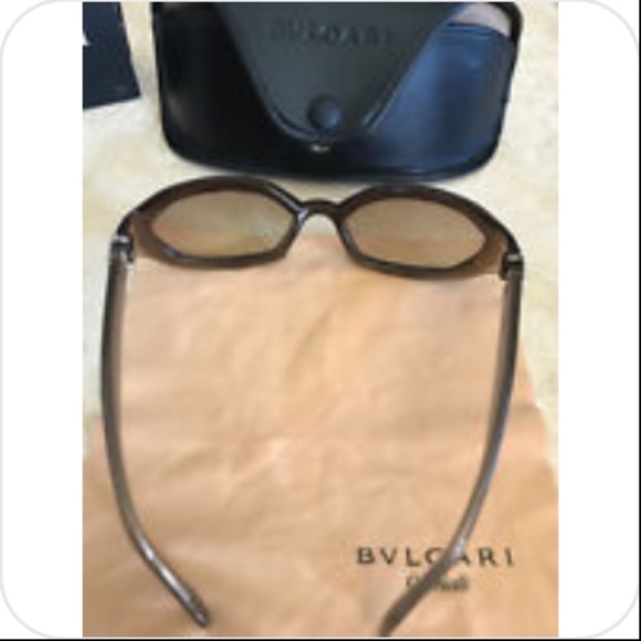 Bvlgari Sunglasses Oval Brown Embellishment Acetate Frames #813 930 Bulgari - Picture 6 of 8